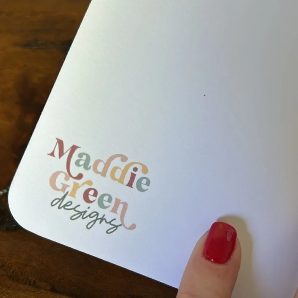 Maddie Green Design notebook and 2 stickers All NeW
